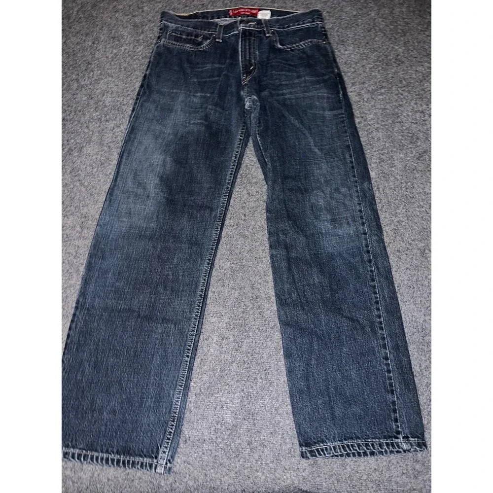 Levis 529 Low Rise Straight Jeans Mens 31x30 Dark Wash Blue Denim Cotton
